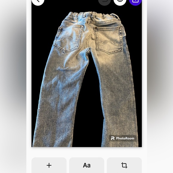 Denim kids jeans.  Size 4–5.  Super soft, elastic waist with adjustment bands - Picture 4 of 11